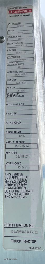 image for item OG9910 2015 Kenworth  T660 semi truck