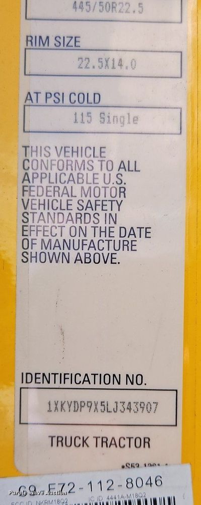 image for item OK9922 2020 Kenworth T680 semi truck