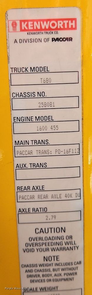 image for item OK9923 2019 Kenworth T680 semi truck