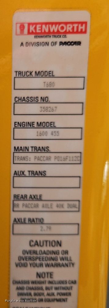 image for item OK9925 2020 Kenworth  T680 semi truck