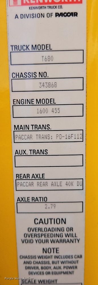 image for item OK9927 2020 Kenworth T680 semi truck