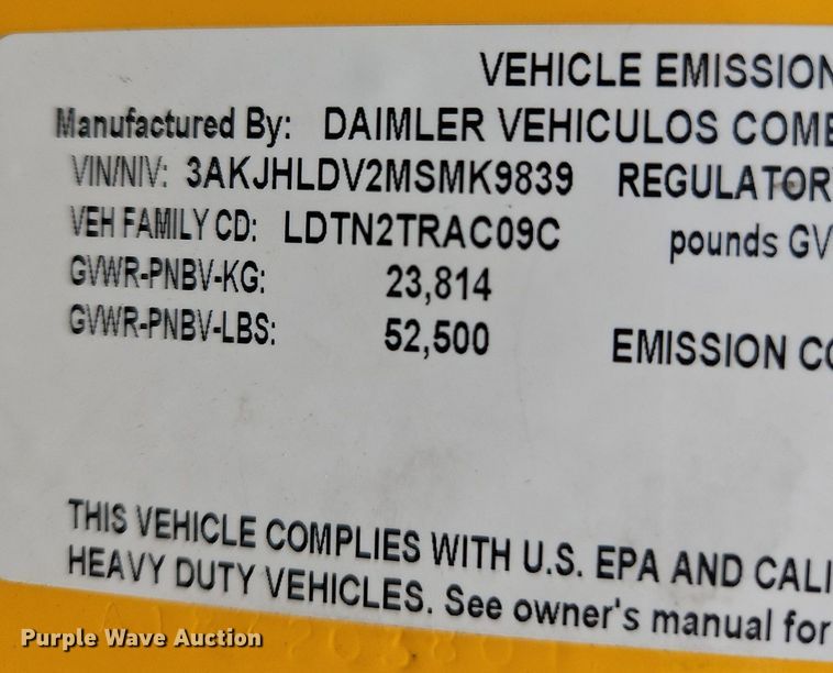 image for item OK9931 2021 Freightliner  Cascadia 126 semi truck