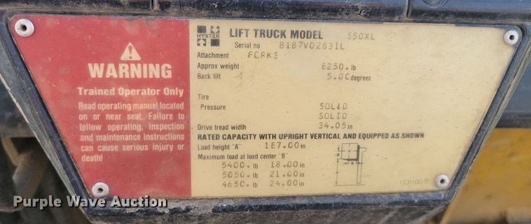 image for item DG0600 1981 Hyster S50XL forklift