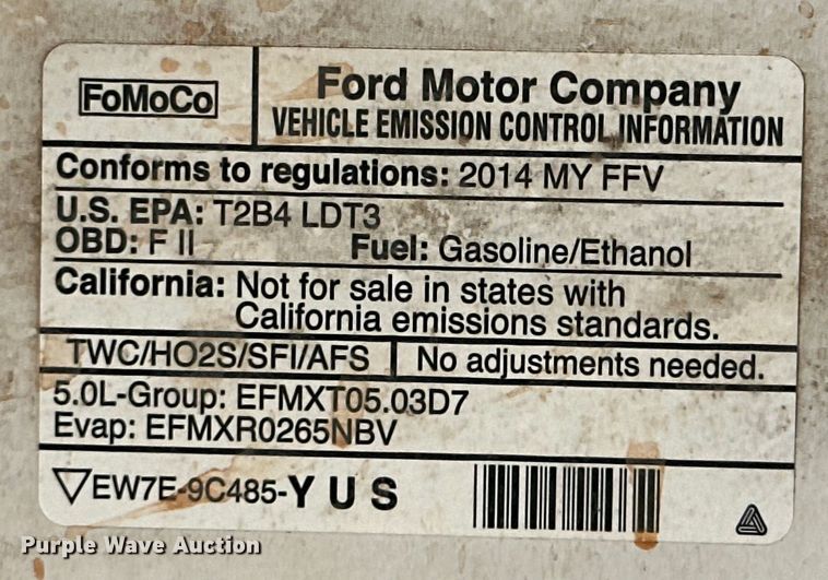 image for item DK6618 2014 Ford F150 SuperCrew pickup truck