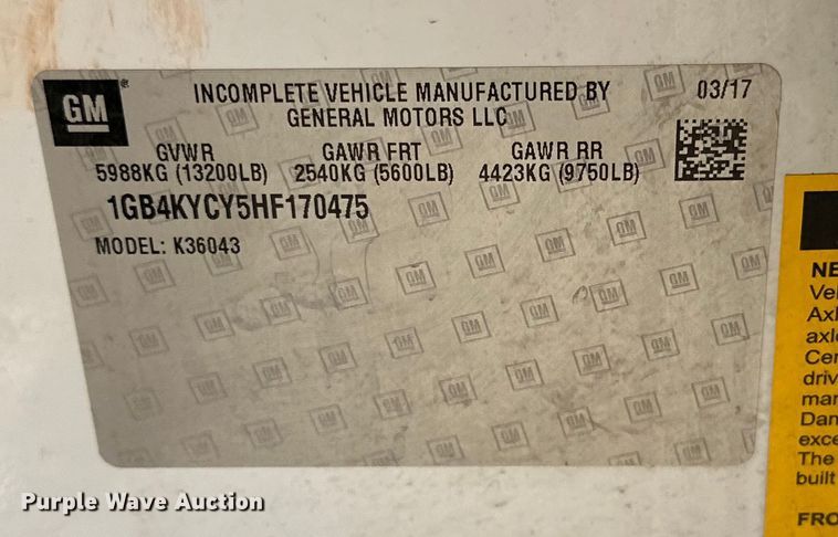 image for item DK6628 2017 Chevrolet Silverado 3500 HD Crew Cab flatbed pickup truck