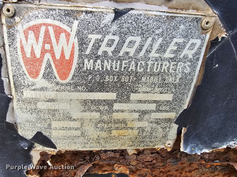 image for item DM1705 1988 W-W enclosed cargo trailer