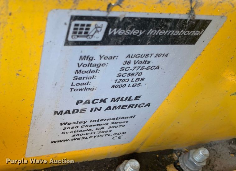image for item DM7864 2014 Pack Mule SC-775-6CA utility cart