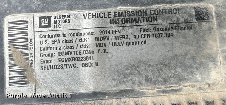 image for item DO6483 2014 Chevrolet  Silverado 2500HD Crew Cab pickup truck