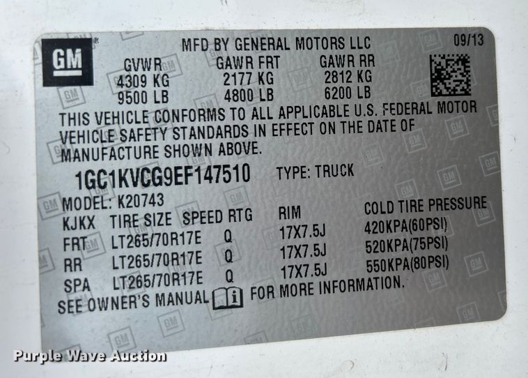 image for item DO6483 2014 Chevrolet  Silverado 2500HD Crew Cab pickup truck