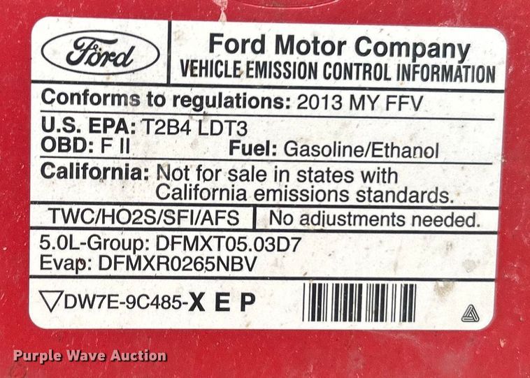 image for item DO6484 2013 Ford F150 SuperCrew pickup truck