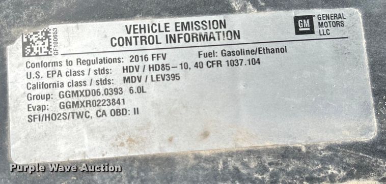 image for item DO6485 2016 Chevrolet Silverado 2500HD Crew Cab pickup truck