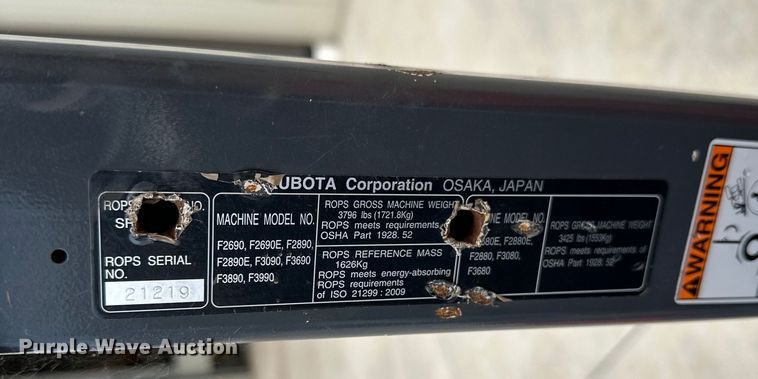 image for item DO6957 Kubota  F3990 lawn mower