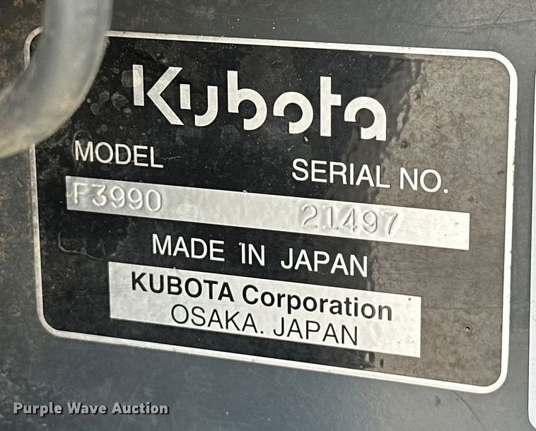 image for item DO6957 Kubota  F3990 lawn mower