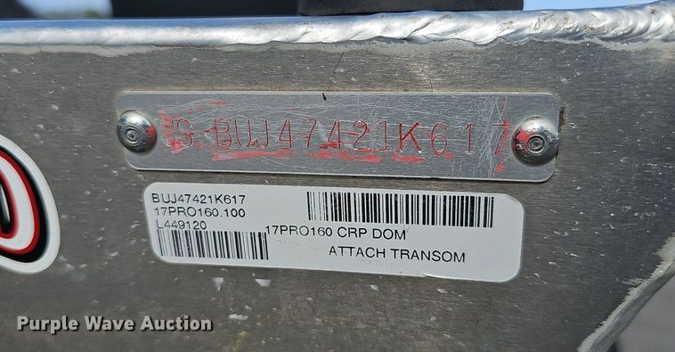 image for item DP0866 2017 Tracker Pro 160 boat