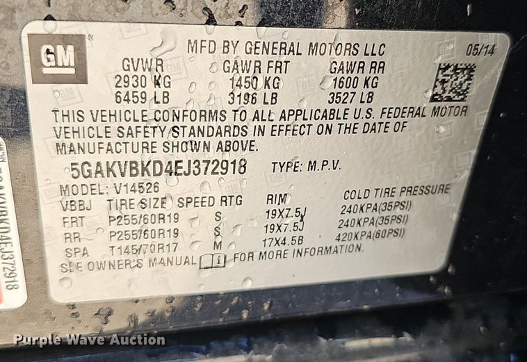 image for item DP6463 2014 Buick Enclave SUV