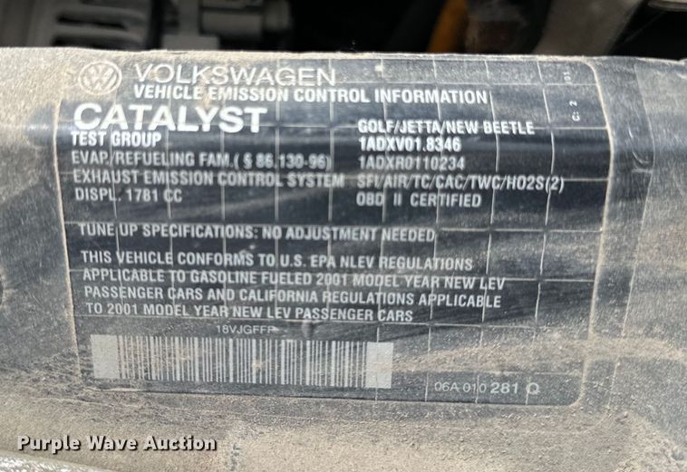 image for item DP8382 2001 Volkswagen  New Beetle 