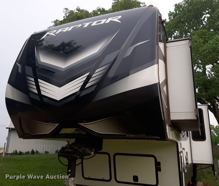 image for item DQ7055 2022 Keystone Raptor toy hauler camper