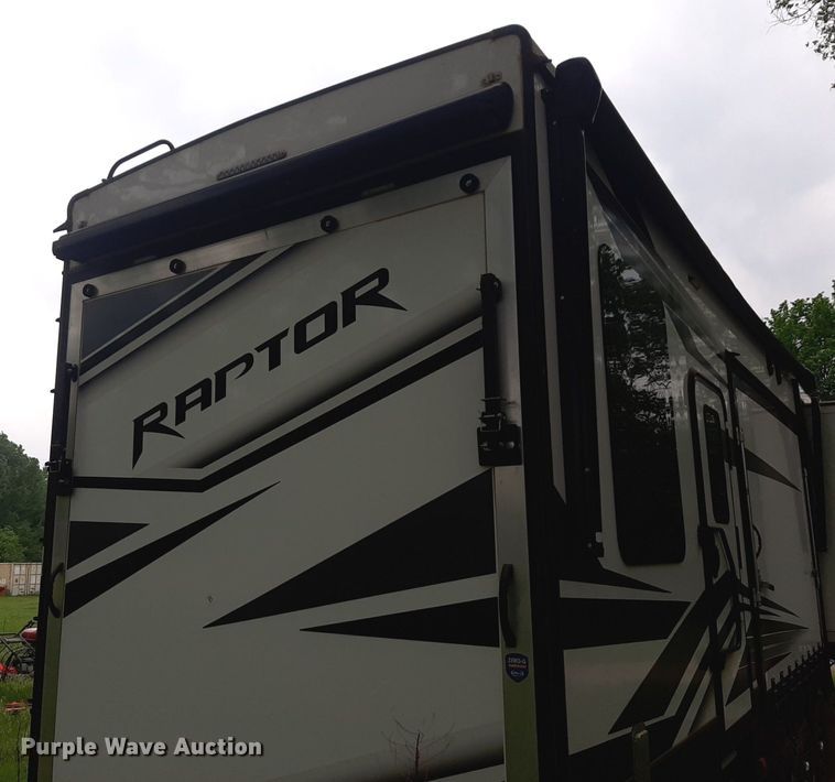 image for item DQ7055 2022 Keystone Raptor toy hauler camper