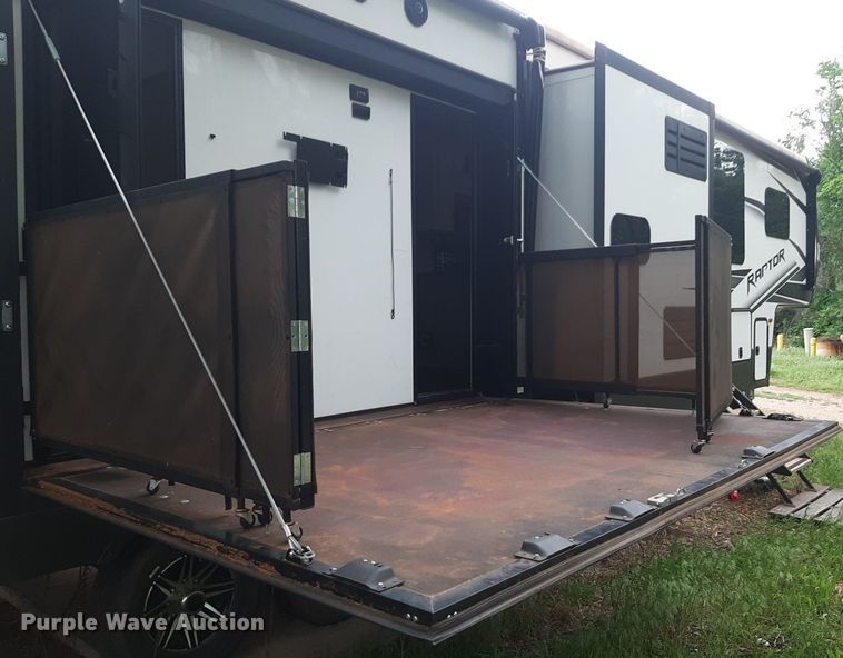image for item DQ7055 2022 Keystone Raptor toy hauler camper