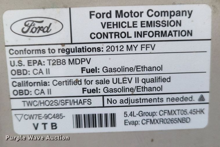 image for item DR4783 2012 Ford  E350 Super Duty XL van