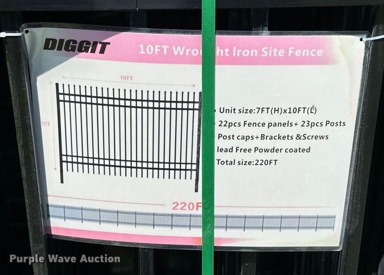 image for item DX0503 Diggit  Wrought Iron  site fence