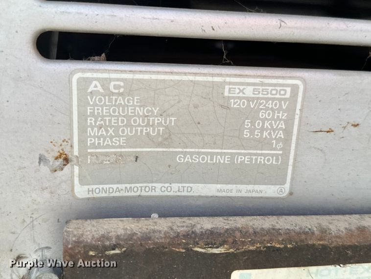 image for item DX0568 Honda EX5500 generator
