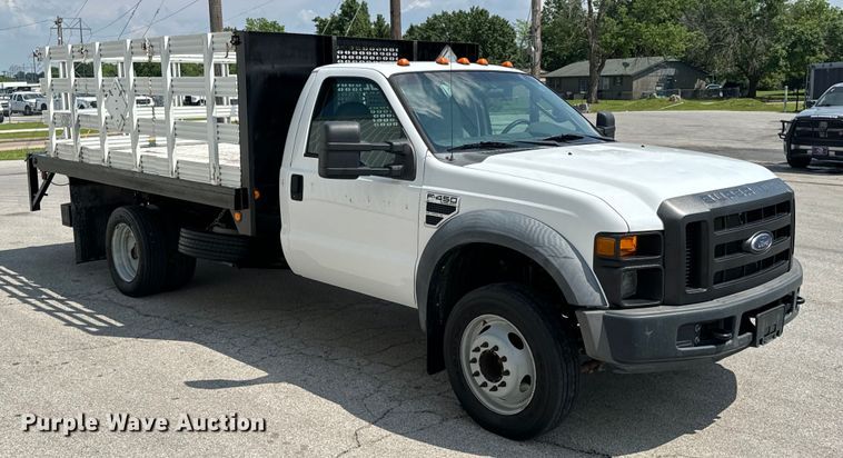 image for item DX0575 2008 Ford F450 Super Duty XL flatbed truck