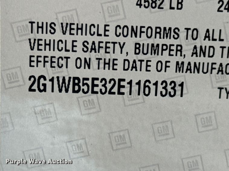 image for item DX0616 2014 Chevrolet Impala LT Limited 