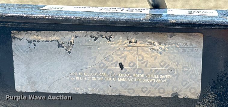 image for item EG1554 2005 Advanced MFG  & Power Systems Utility trailer