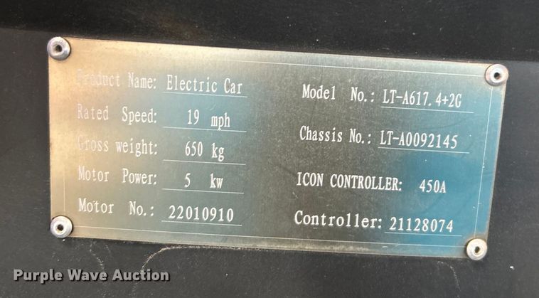 image for item EG1608 Icon LT-A617.4+2G golf cart