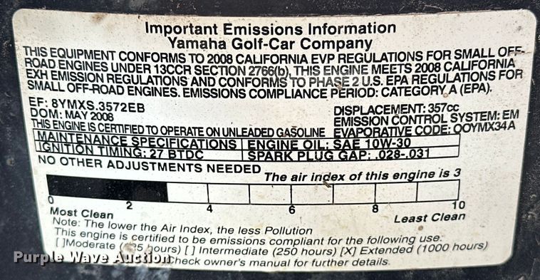 image for item EG1614 2008 Yamaha  YDRA golf cart