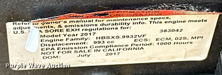 image for item EG1619 2018 Hustler Super Z HyperDrive  ZTR lawn mower