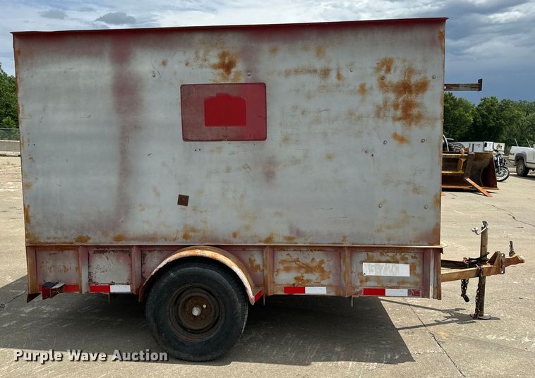 image for item EH6843 1991 MIDW Shop built enclosed cargo trailer