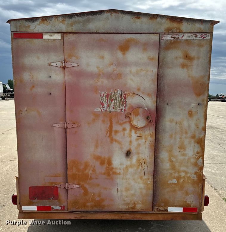 image for item EH6843 1991 MIDW Shop built enclosed cargo trailer
