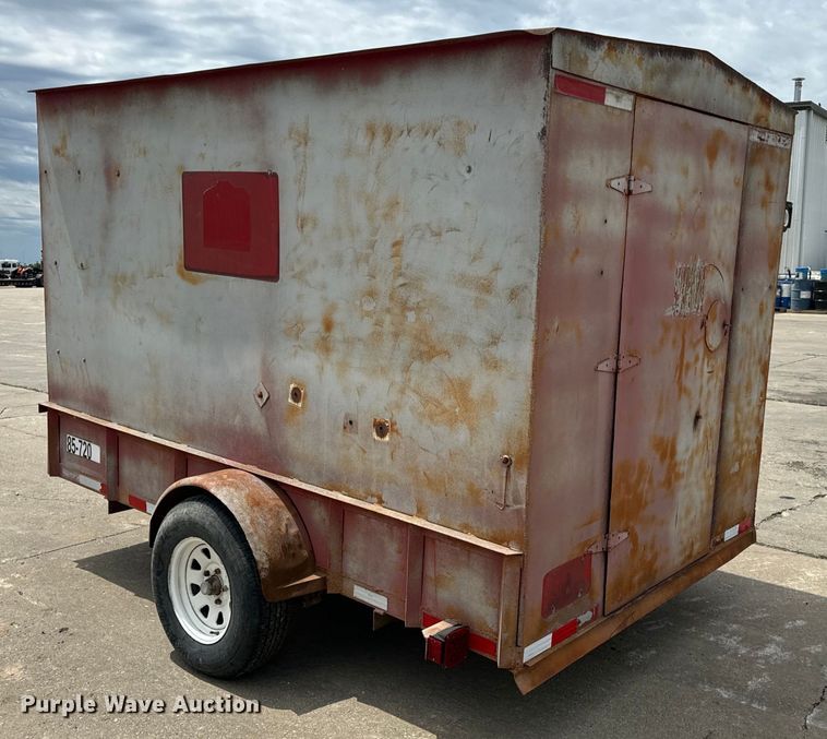 image for item EH6843 1991 MIDW Shop built enclosed cargo trailer