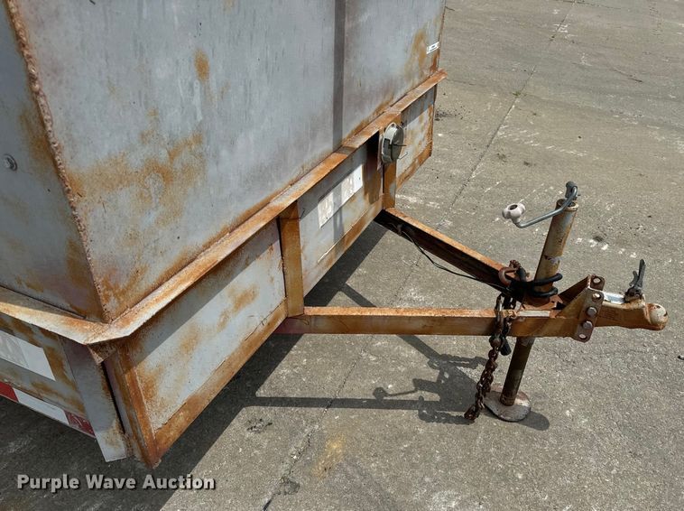 image for item EH6843 1991 MIDW Shop built enclosed cargo trailer