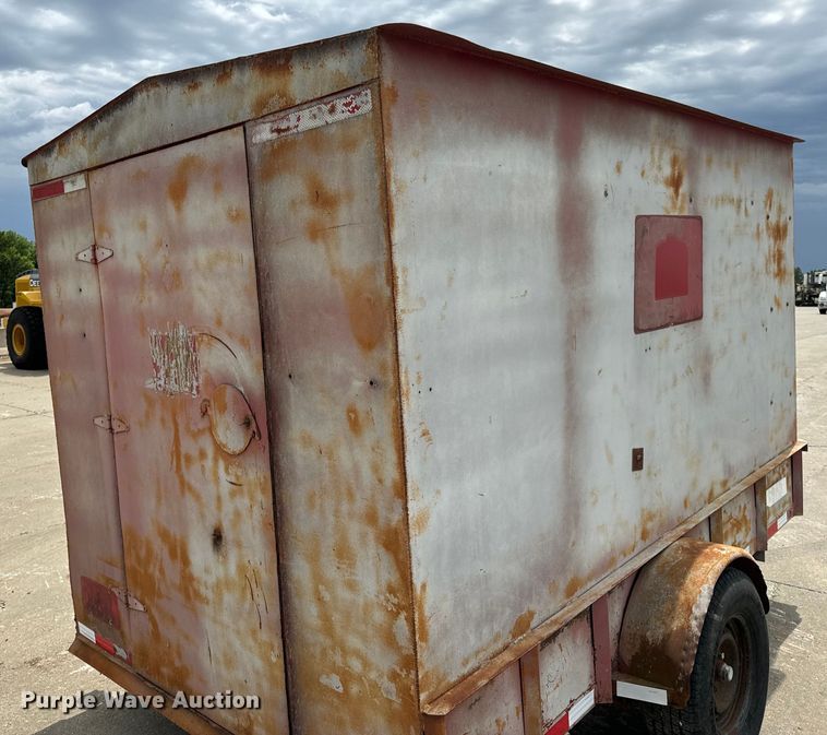 image for item EH6843 1991 MIDW Shop built enclosed cargo trailer