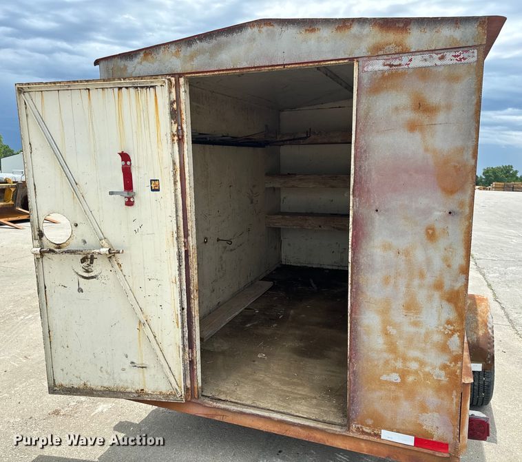 image for item EH6843 1991 MIDW Shop built enclosed cargo trailer