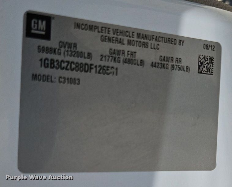 image for item EI3876 2013 Chevrolet  Silverado 3500HD flatbed pickup truck