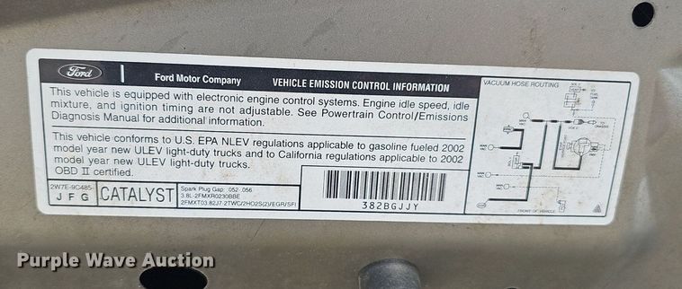 image for item EJ5545 2002 Ford Windstar LX van