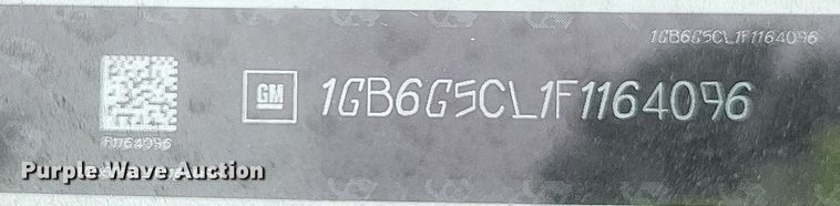 image for item EJ7985 2015 Chevrolet Express G4500 van cab and chassis