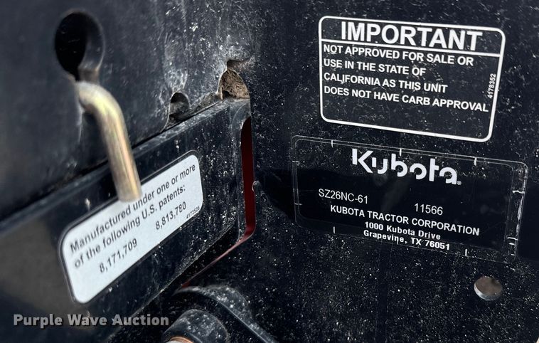 image for item EK1379 Kubota SZ26-61 ZTR lawn mower