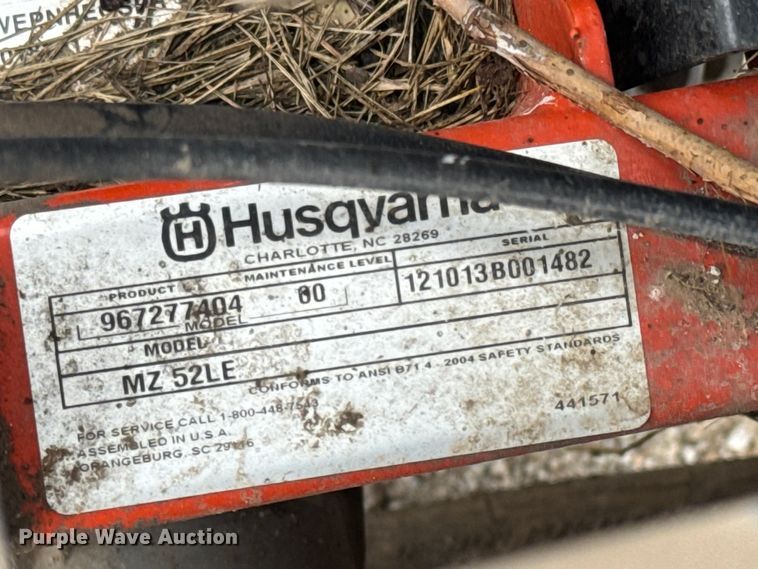 image for item EK1381 Husqvarna ZTR lawn mower