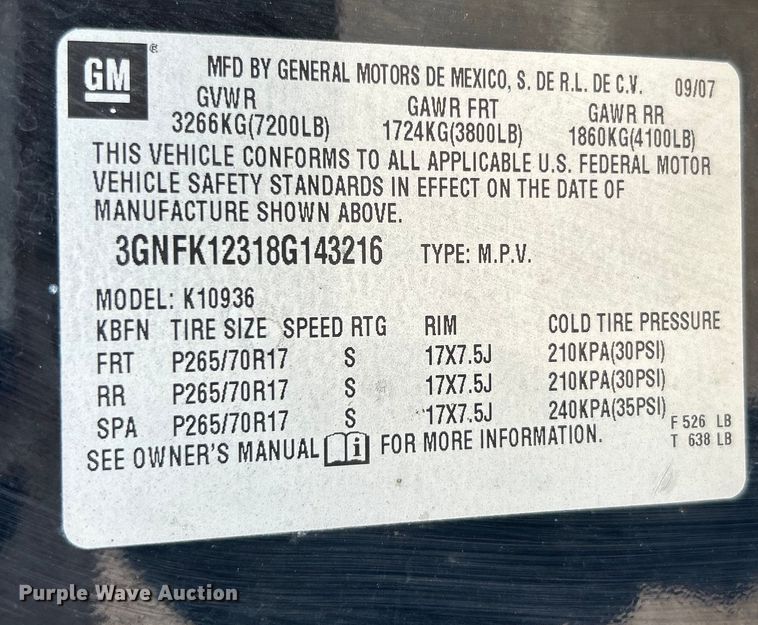 image for item EK4641 2008 Chevrolet Avalanche LT Crew Cab pickup truck