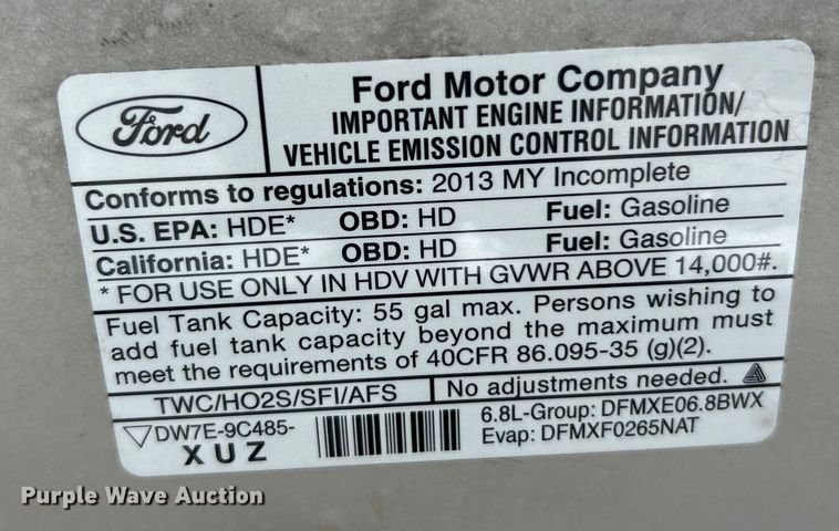 image for item EK4667 2013 Ford E450 Super Duty shuttle bus