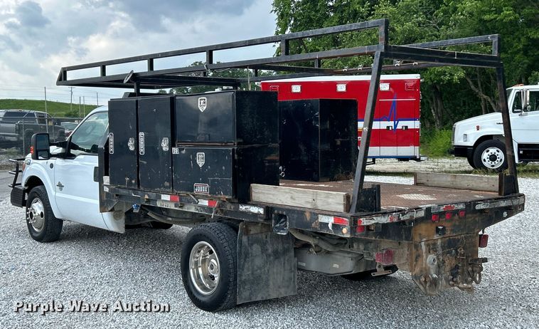 image for item EK4692 2011 Ford F350 Super Duty XLT flatbed pickup truck