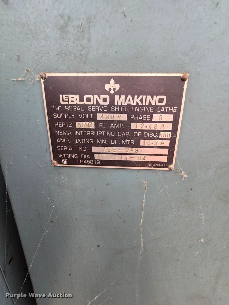 image for item EK6033 LeBlond Makino metal lathe