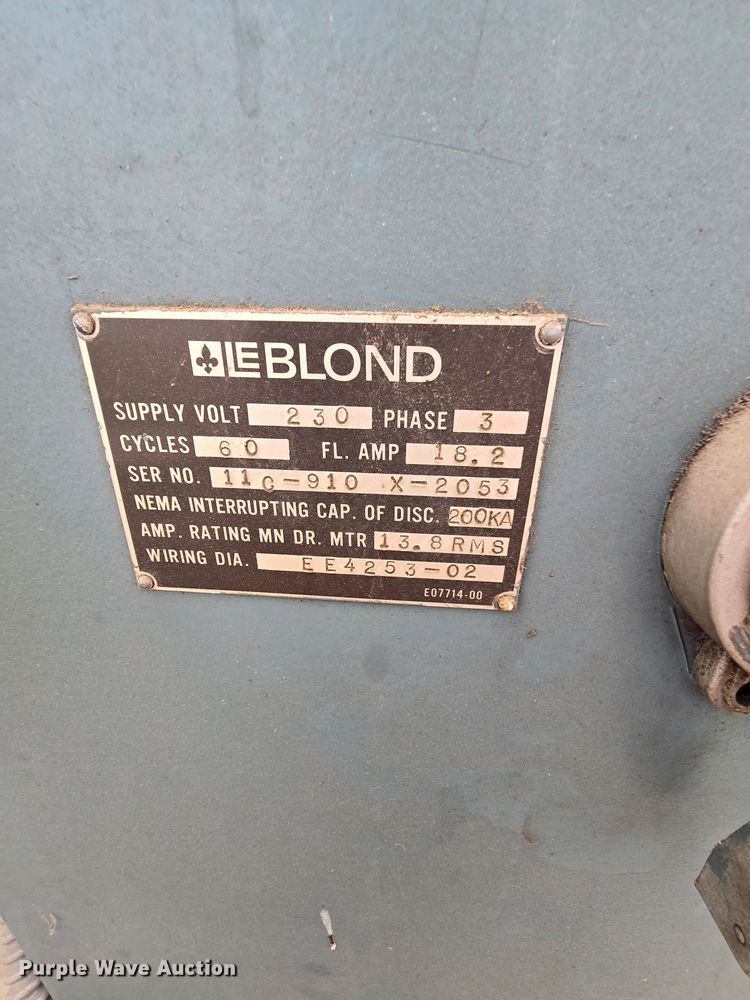 image for item EK6034 LeBlond metal lathe