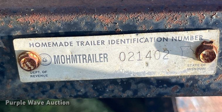 image for item EK8546 2013 Shop built utility trailer