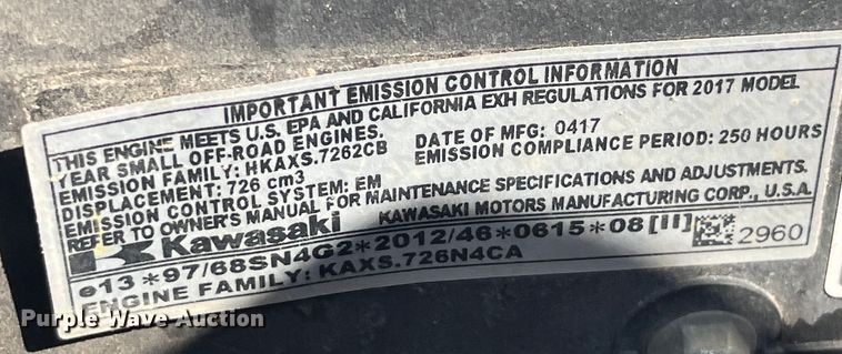 image for item EK8553 2017 Country Clipper 2460KAT-465 ZTR lawn mower